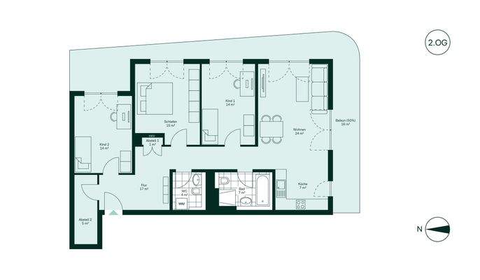 Komfortabler Grundriss