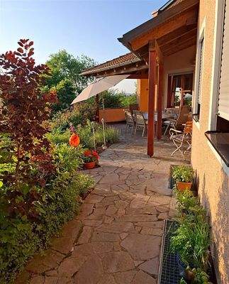 Terrasse mit Abendsonne