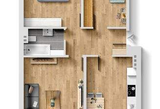 Grundriss der Wohnung