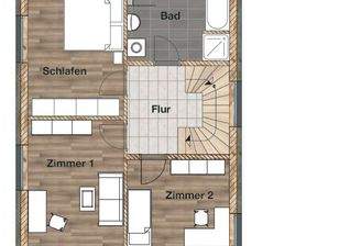 Grundriss: Haustyp 3 - Erstes Obergeschoss