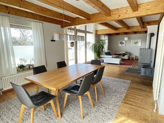 Wohn + Essbereich, Ofen+Balkon