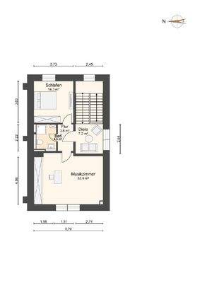 Grundriss Obergeschoss 2
