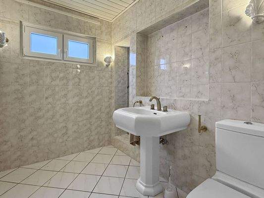 Duschbad mit barrierefreier Dusche und Tageslichtfenster