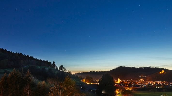 Ausblick bei Dämmerung