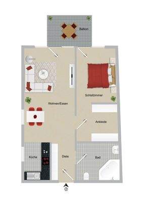 Grundriss 1. OG - Whg. 2
