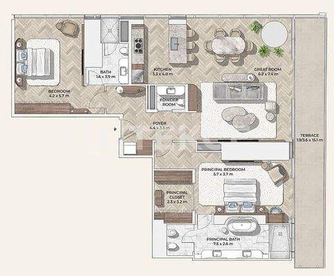 Apartments in Ignazio and Maggio Cipriani Branded Tower in Dubai