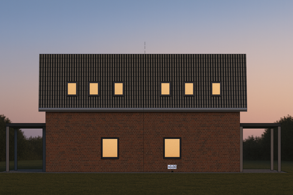 Südansicht Visualisierung Abend