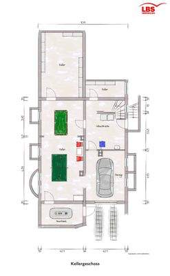 Rechte DHH - Grundriss - Kellergeschoss