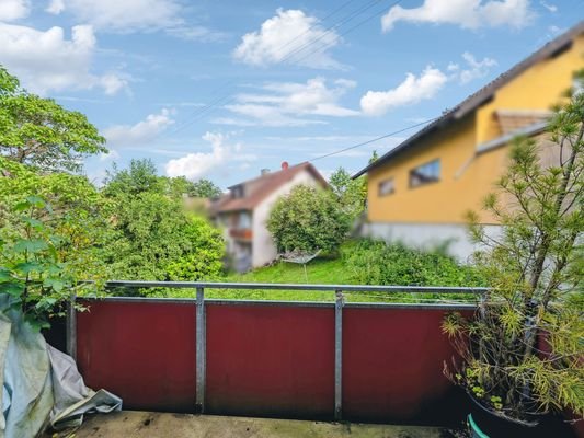 Blick vom Balkon