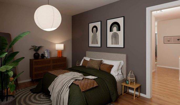 Ein komfortables Schlafzimmer