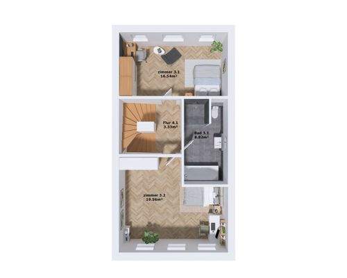 Visualisierung Obergeschoss