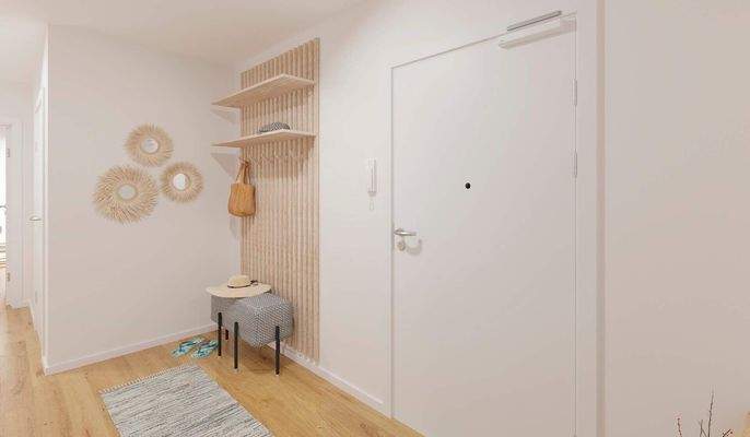 Praktischer Eingangsbereich