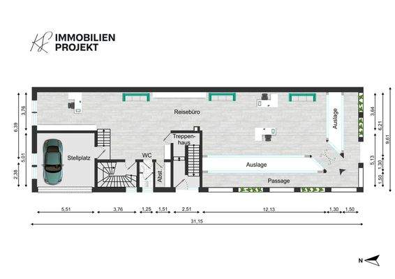 Grundriss EG Reisebüro