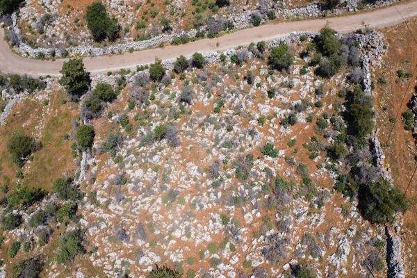 Kreta, Kokkino Chorio: Grundstück mit unverbautem Meerblick zu verkaufen