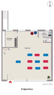 Grundriss, Mustermöblierung