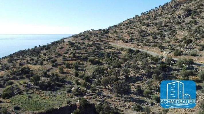 Kreta, Agios Georgios: Fantastisches Grundstück mit Baugenehmigung für ein Haus mit Gästehaus und Swimmingpool