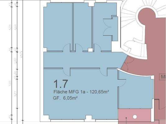 Grundriss 1.7 mit ca. 127 m²