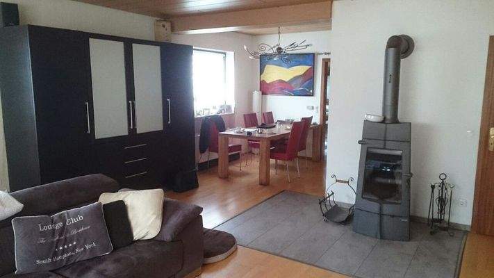 Wohnzimmer EG mit Kaminofen