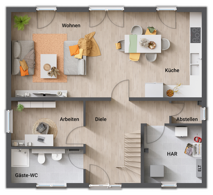 Grundriss-Einfamilienhaus-Flair-134-Erdgeschoss-Ga