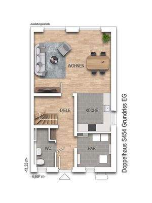 Entwurf Erdgeschoß feibleibend