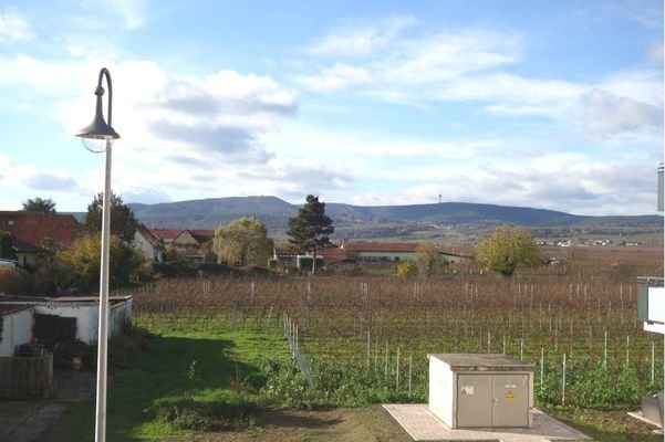 Aussicht von Wohnräumen und Balkon