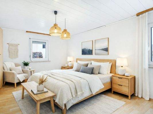 Schlafzimmer gestaged