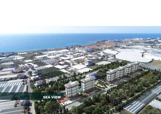 Sea and Pool View Stylish Flats in Alanya Payallar