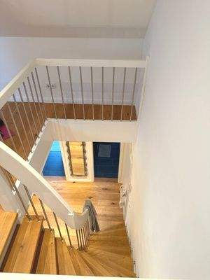 Blick von oben aus dem Studio