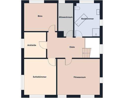 Grundriss ohne Maßstab / 1. OG: