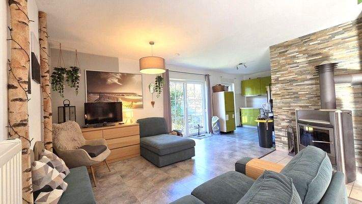 Wohnbereich Blick in die Küche