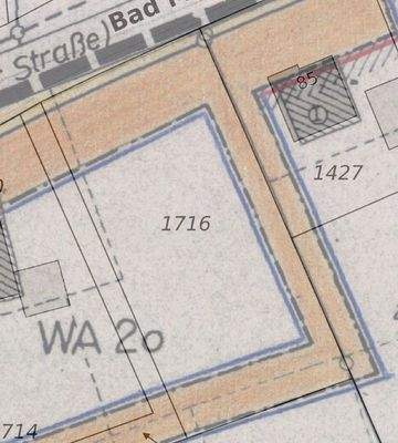 Bebauungsplan mit Baugrenzen