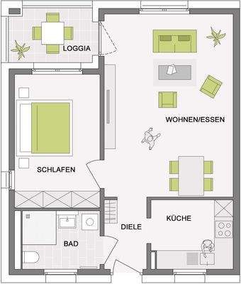 Grundriss Wohnung 8, 15