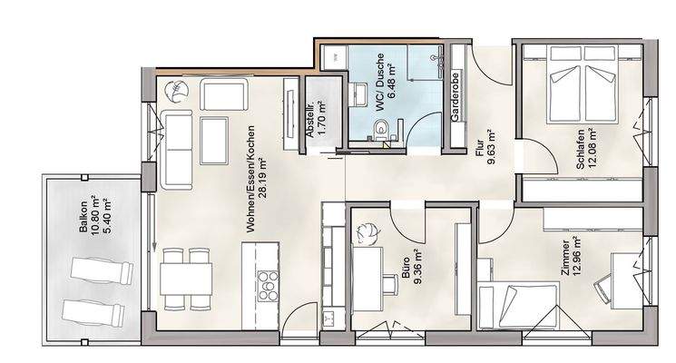 Grundriss Wohnung Nr. 4