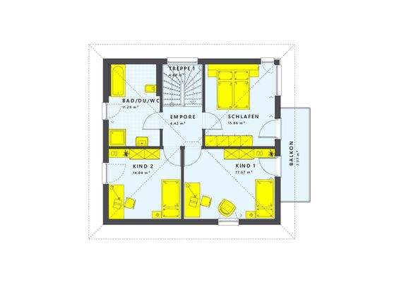 Grundriss Beispiel 1 OG