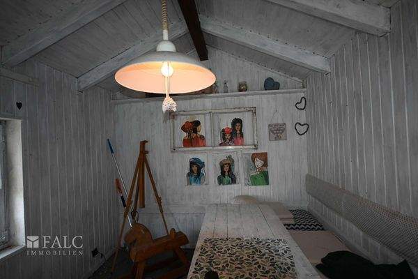 Blick ins Gartenhaus