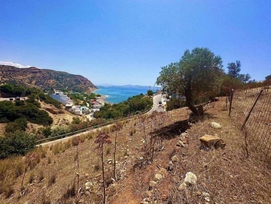 Kreta, Agia Galini: Erstklassiges Grundstück mit Meerblick zu verkaufen