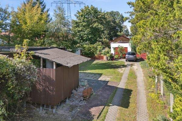 Blick auf das Grundstück