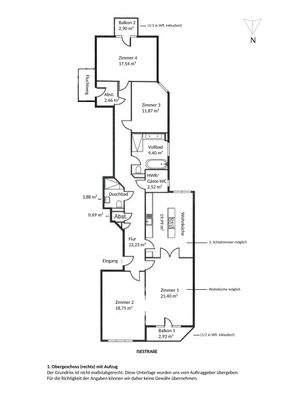 1. Obergeschoss (rechts) mit Aufzug