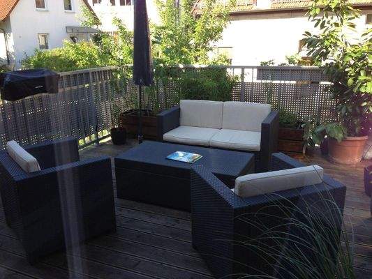 Terrasse im Vorderhaus Maisonette-Wohnung 1.OG