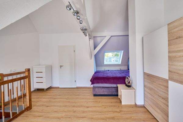 Schlafbereich im Dachgeschoss