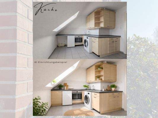 Küche mit KI Einrichtungsbeispiel