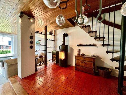 Gemütlicher Kaminbereich