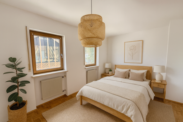 Einrichtungsbeispiel Schlafzimmer  KI generiert