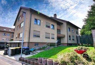 Hauseingang und Garten