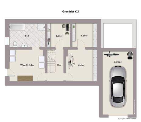 Grundriss KG -Wohnbeispiel-ohne Maßstab