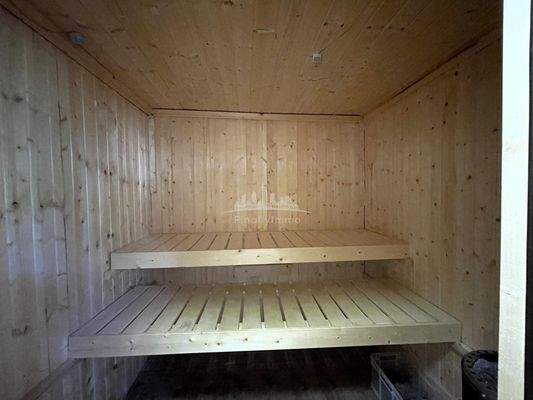 Karibu Sauna mit zwei Liegeebenen