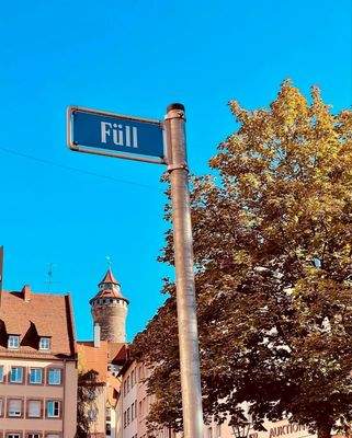 Straßenschild in der Stadt