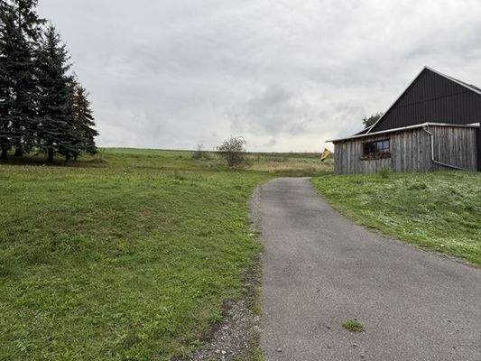 Einfahrt und linker Grundtücksteil