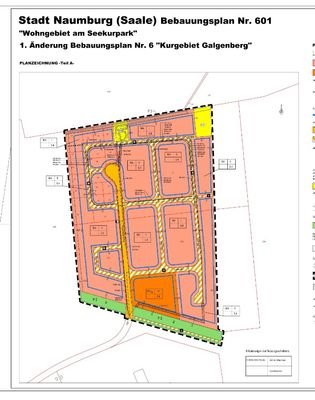 Planzeichnung B-Plan Seekurpark Panzeichnung