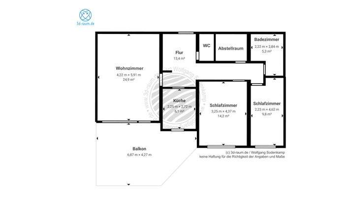 Plan der Wohnung